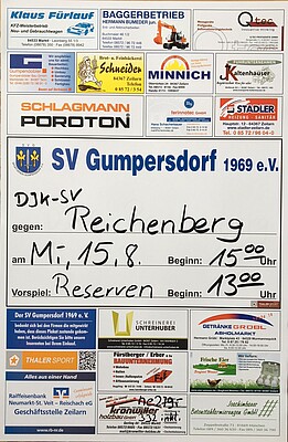 Banner Heimspiel SV Gumpersdorf