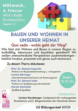 Banner BAUEN UND WOHNEN IN UNSERER HEIMAT