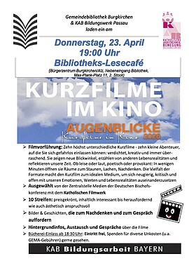 Banner Gemeindebibliothek Burgkirchen & KAB Bildungswerk Passau laden ein am