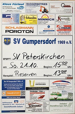 Banner Heimspiel SV Gumpersdorf