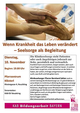 Banner Wenn Krankheit das Leben verändert – Seelsorge als Begleitung