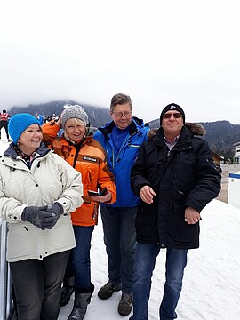 Banner Fahrt zum Damen-Biathlon-Staffelrennen in Ruhpolding 2019 vom 1.BBC-Tann
