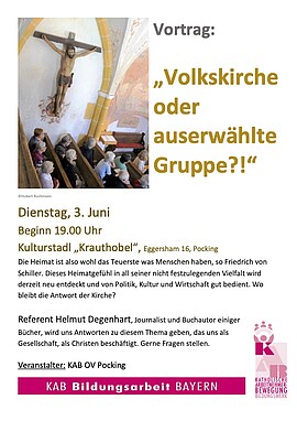 Banner „Volkskirche oder auserwählte Gruppe?!“