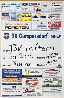 Banner Heimspiel SV Gumpersdorf