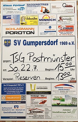 Banner Heimspiel SV Gumpersdorf